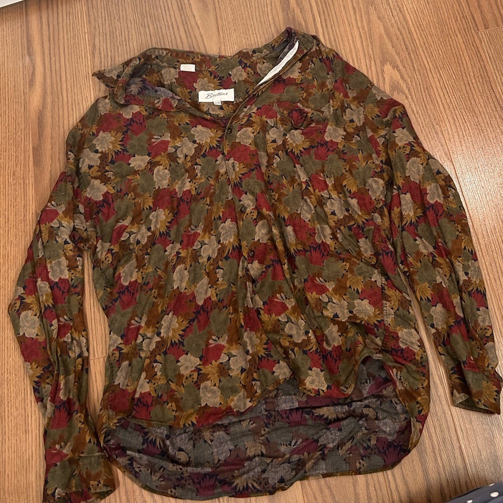 Brettons Leaf print button up